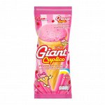 Вафельный рожок с кремовой начинкой с клубничным вскусом &quot;Giant Caplico Strawberry&quot;, 28 гр.