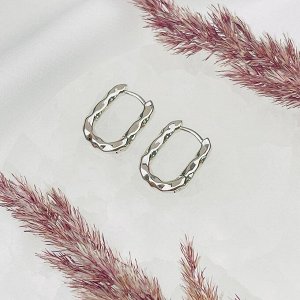 Швензы серьги "Конго" родированные