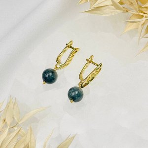 Серьги из камня Соколиный глаз