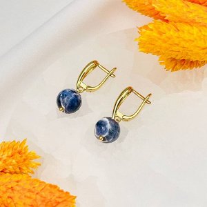 Серьги из камня Содалит