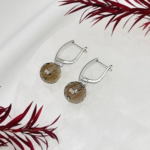 Серьги из камня Раухтопаз