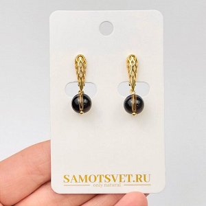 Серьги из камня Раухтопаз
