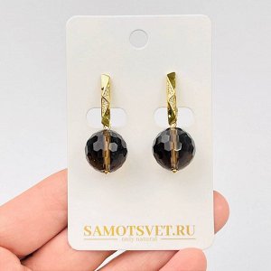 Серьги из Раухтопаза