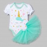 Набор Крошка Я: боди, юбка &quot;Cutie&quot;, белый, р.22, рост 62-68 см   4150452