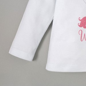 Комплект: джемпер и брюки Крошка Я &quot;Wonderful&quot;, белый/розовый, р.30, 98-104 см