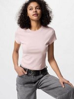 UNIQLO - базовая женская футболка - 11 PINK