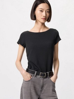 UNIQLO - футболка-бюстгальтер AIRism из хлопка 09 BLACK