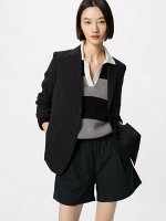 UNIQLO - легкие шорты из хлопка - 09 BLACK