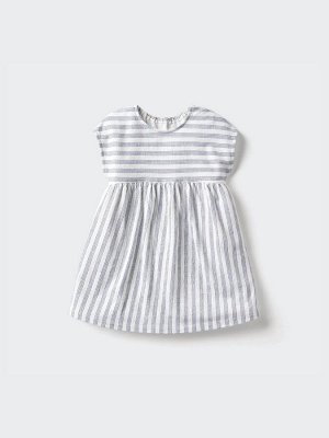 UNIQLO - хлопковое платье в полоску без рукавов - 67 BLUE