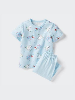 UNIQLO - детская пижама с дизайном "Миффи и Муми-тролли" - 60 LIGHTBLUE