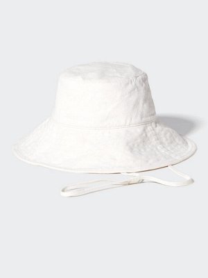 UNIQLO - панама с защитой от UV-лучей и регулируемым шнурком - 01 OFFWHITE