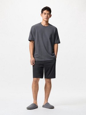 UNIQLO AIRism - хлопковый домашний комплект с короткими рукавами - 08 DARKGRAY