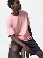 UNIQLO AIRism - хлопковый домашний комплект с короткими рукавами - 12 PINK