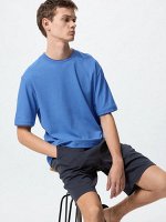 UNIQLO AIRism - хлопковый домашний комплект с короткими рукавами - 63 BLUE