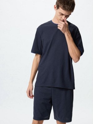 UNIQLO AIRism - хлопковый домашний комплект с короткими рукавами - 69 NAVY