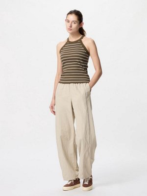 UNIQLO - полосатая майка с чашечками из хлопка - 33 KHAKI