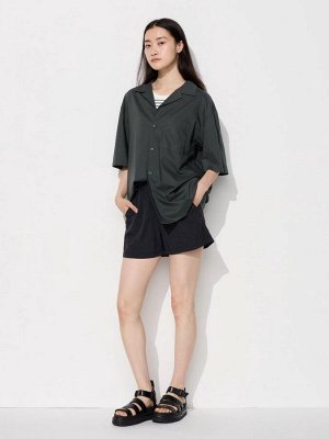 UNIQLO - рубашка с открытым воротником - 57 OLIVE