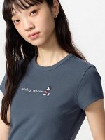 UNIQLO UT - хлопковая футболка Magic for All Icons с принтом Микки - 08 DARKGRAY