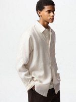 UNIQLO - мужская рубашка из премиального льна - 30 NATURAL