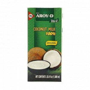 Молоко кокосовое 60% жирность 17-19%, Aroy-d, 1л
