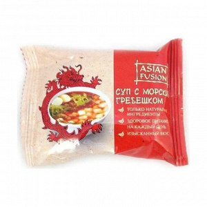 Суп с морским гребешком, asian fusion, 12г