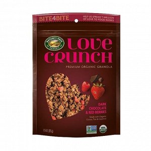 Кранч органический с темным шоколадом и клубникой, малиной премиум love crunch® dark chocolate & red berries, зип-пакет, 325г