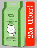 KINGFISHER®️ НАПОЛНИТЕЛЬ ДЛЯ КОШАЧЬИХ ТУАЛЕТОВ ТОФУ (TOFU) &quot;GREEN TEA&quot;, с ароматом зелёного чая, мешок 10 кг (25 литров)
