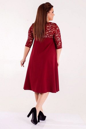Платье с гипюровыми рукавами КС-8192