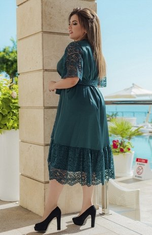 Платье модное с гипюром БЖ-903
