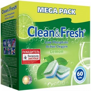 CLEAN&FRESH Таблетки для ПММ 5в1 "Clean & Fresh"  60шт