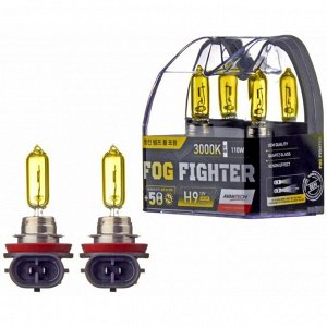 Лампа галогенная Avantech Fog Fighter H9 (PGJ19-5, T11), 12В, 65Вт (соответствует 110Вт), 3000К, комплект 2 шт, арт. AB3009