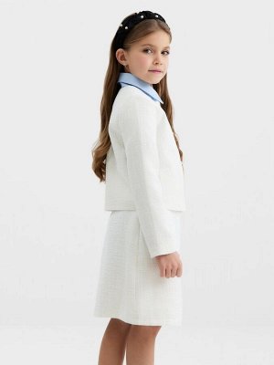 Жакет для девочки, MINAKU :Party Dress, цвет белый.