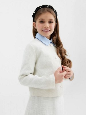 Жакет для девочки, MINAKU :Party Dress, цвет белый.