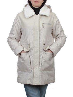 M24-096 LT. BEIGE Куртка демисезонная женская (100 гр. холлофайбер)
