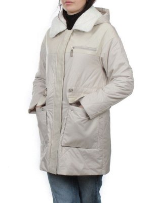 M24-096 LT. BEIGE Куртка демисезонная женская (100 гр. холлофайбер)