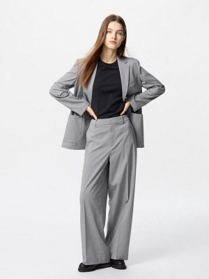 UNIQLO - классические широкие брюки свободного кроя - 03 GRAY