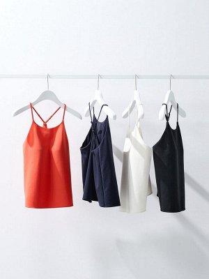 UNIQLO - майка с чашечками на бретельках - 69 NAVY
