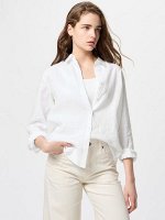 UNIQLO - льняная рубашка премиум-класса - 00 WHITE