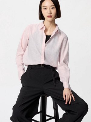 UNIQLO — льняная рубашка премиум-класса - 10 PINK