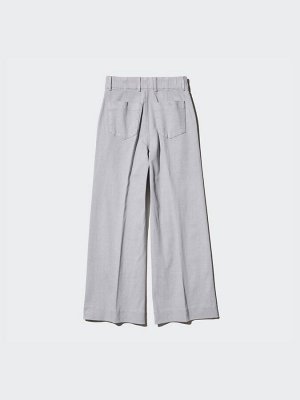 UNIQLO - широкие джинсы на эластичной талии - 04 GRAY