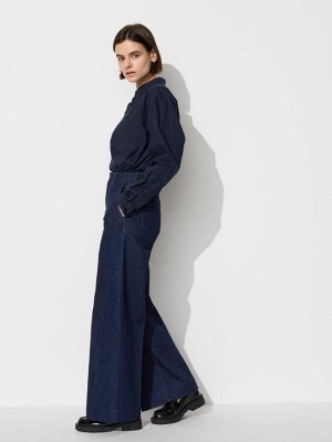 UNIQLO - широкие джинсы на эластичной талии, увеличенная длина