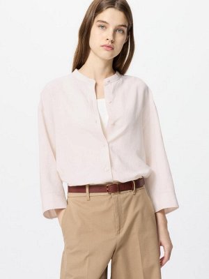 UNIQLO - рубашка с воротником-стойкой и рукавом 3/4 - 10 PINK