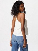 UNIQLO - майка с чашечками на бретельках - 01 OFFWHITE