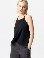 UNIQLO - майка с чашечками на бретельках - 09 BLACK