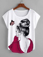 ФУТБОЛКА ЖЕНСКАЯ (БЕЗ ВЫБОРА РИСУНКА), код 50277466