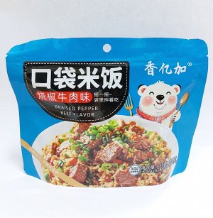 Kouda Mifan Рис быстрого приготовления со вкусом говядины с перцем 155г СИНИЙ