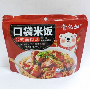 Рис быстрого приготовления со вкусом тушеной свинины в тайваньском стиле 155г КРАСНЫЙ