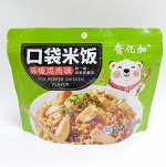 Рис быстрого приготовления со вкусом курицы с перцем 155г ЗЕЛЕНЫЙ