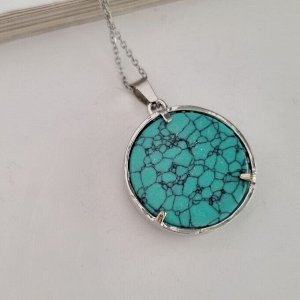 Подвеска "Дерево жизни" с натуральным камнем Бирюза, 1035, арт.218.235