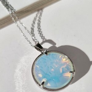 Подвеска "Дерево жизни" с натуральным камнем Лунный камень, 1035, арт.218.236
